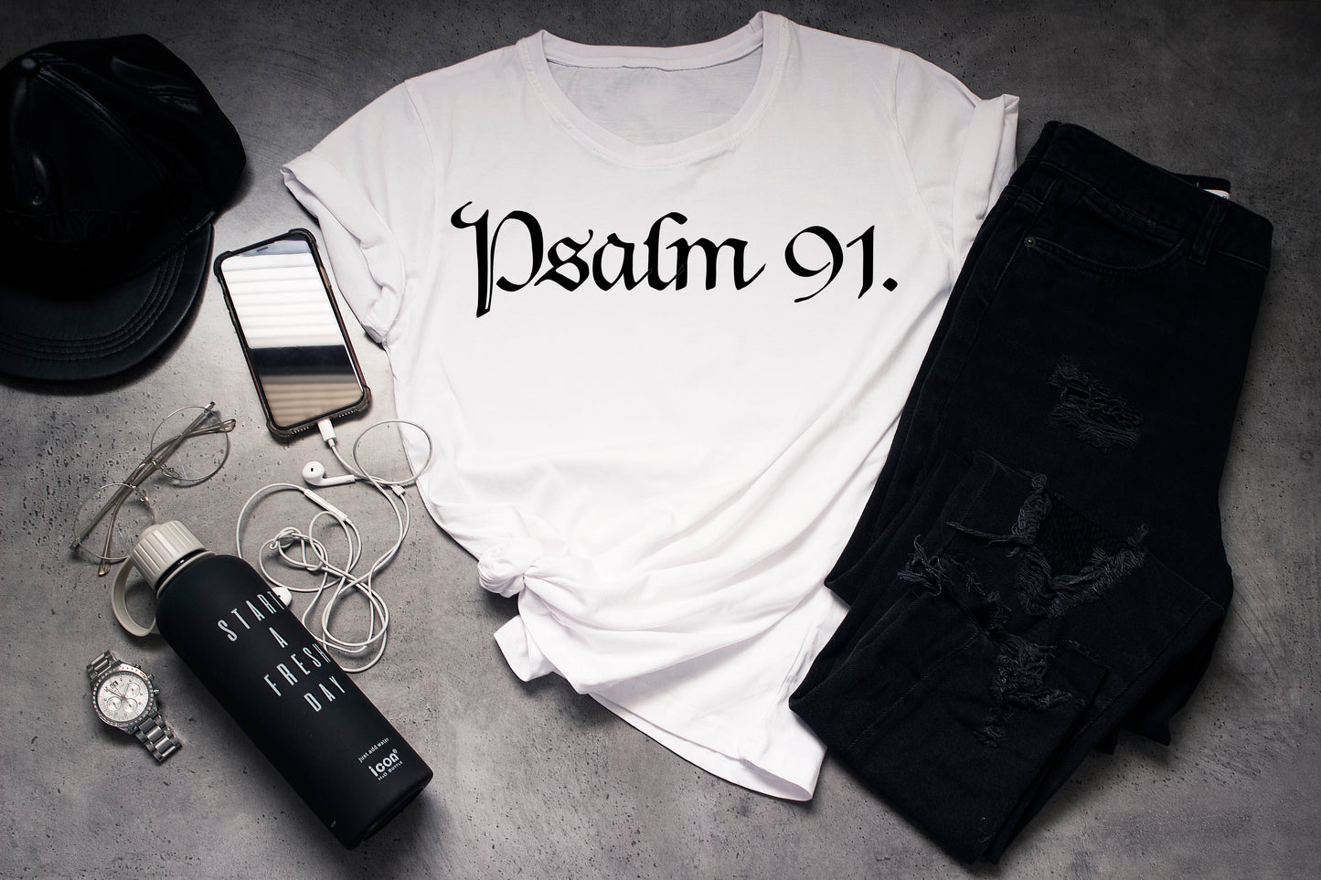 Psalms 91 - 3 Designs (Choose Font 1, 2, or 3)