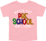 WATCH OUT PRE-SCHOOL HERE I COME! - DESIGN A