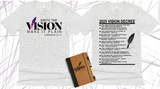 WRITE THE VISION ~ MAKE IT PLAIN ~ HABAKKUK 2:2-3 TEE  - DESIGN 4 - STANDARD DECREE ON THE BACK