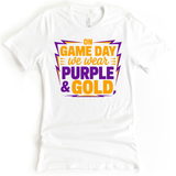 **NEW** ON GAMEDAY WE WEAR PURPLE & GOLD BOX