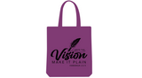 WRITE THE VISION ~ MAKE IT PLAIN ~ HABAKKUK 2:2 TOTE BAG