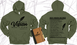 WRITE THE VISION ~ MAKE IT PLAIN ~ HABAKKUK 2:2-3 HOODIE SWEATSHIRT DESIGN 1 - STANDARD DECREE ON THE BACK