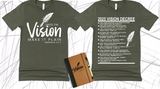 WRITE THE VISION ~ MAKE IT PLAIN ~ HABAKKUK 2:2-3 TEE  - DESIGN 3 - STANDARD DECREE ON THE BACK