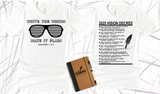 WRITE THE VISION ~ MAKE IT PLAIN ~ HABAKKUK 2:2-3  - BOY SHADES TEE -STANDARD DECREE ON THE BACK