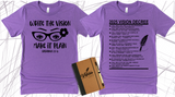 WRITE THE VISION ~ MAKE IT PLAIN ~ HABAKKUK 2:2-3  - GIRL GLASSES TEE -STANDARD DECREE ON THE BACK