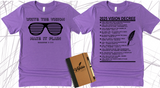 WRITE THE VISION ~ MAKE IT PLAIN ~ HABAKKUK 2:2-3  - BOY SHADES TEE -STANDARD DECREE ON THE BACK