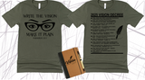 WRITE THE VISION ~ MAKE IT PLAIN ~ HABAKKUK 2:2-3 - WOMEN GLASSES TEE -STANDARD DECREE ON THE BACK