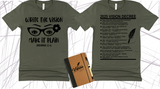 WRITE THE VISION ~ MAKE IT PLAIN ~ HABAKKUK 2:2-3  - GIRL GLASSES TEE -STANDARD DECREE ON THE BACK