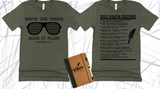 WRITE THE VISION ~ MAKE IT PLAIN ~ HABAKKUK 2:2-3  - BOY SHADES TEE -STANDARD DECREE ON THE BACK