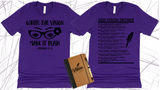 WRITE THE VISION ~ MAKE IT PLAIN ~ HABAKKUK 2:2-3  - GIRL GLASSES TEE -STANDARD DECREE ON THE BACK