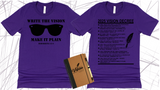 WRITE THE VISION ~ MAKE IT PLAIN ~ HABAKKUK 2:2-3  - MEN SHADES TEE -STANDARD DECREE ON THE BACK