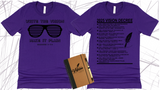 WRITE THE VISION ~ MAKE IT PLAIN ~ HABAKKUK 2:2-3  - BOY SHADES TEE -STANDARD DECREE ON THE BACK