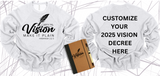 **CUSTOMIZE VISION DECREE ON THE BACK**WRITE THE VISION ~ MAKE IT PLAIN ~ HABAKKUK 2:2-3 SWEATSHIRT