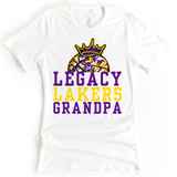 **NEW** LEGACY LAKERS GRANDPA + PLAYER NUMBER