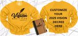 **CUSTOMIZE VISION DECREE ON THE BACK**WRITE THE VISION ~ MAKE IT PLAIN ~ HABAKKUK 2:2-3 SWEATSHIRT