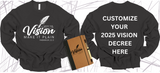 **CUSTOMIZE VISION DECREE ON THE BACK**WRITE THE VISION ~ MAKE IT PLAIN ~ HABAKKUK 2:2-3 SWEATSHIRT