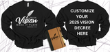 **CUSTOMIZE VISION DECREE ON THE BACK**WRITE THE VISION ~ MAKE IT PLAIN ~ HABAKKUK 2:2-3 SWEATSHIRT