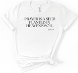 PRAYER IS A SEED PLANTED INTO HEAVEN'S SOIL. LUKE 8:11