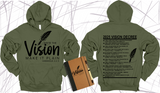 WRITE THE VISION ~ MAKE IT PLAIN ~ HABAKKUK 2:2-3 HOODIE SWEATSHIRT DESIGN 3 - STANDARD DECREE ON THE BACK