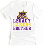 **NEW**LEGACY LAKERS BROTHER + PLAYER NUMBER