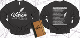 WRITE THE VISION ~ MAKE IT PLAIN ~ HABAKKUK 2:2-3 SWEATSHIRT DESIGN 1 - STANDARD DECREE ON THE BACK