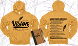 WRITE THE VISION ~ MAKE IT PLAIN ~ HABAKKUK 2:2-3 HOODIE SWEATSHIRT DESIGN 2 - STANDARD DECREE ON THE BACK