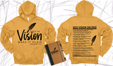 WRITE THE VISION ~ MAKE IT PLAIN ~ HABAKKUK 2:2-3 HOODIE SWEATSHIRT DESIGN 3 - STANDARD DECREE ON THE BACK