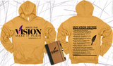 WRITE THE VISION ~ MAKE IT PLAIN ~ HABAKKUK 2:2-3 HOODIE SWEATSHIRT DESIGN 4 - STANDARD DECREE ON THE BACK