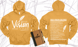 WRITE THE VISION ~ MAKE IT PLAIN ~ HABAKKUK 2:2-3 HOODIE SWEATSHIRT DESIGN 3 - STANDARD DECREE ON THE BACK