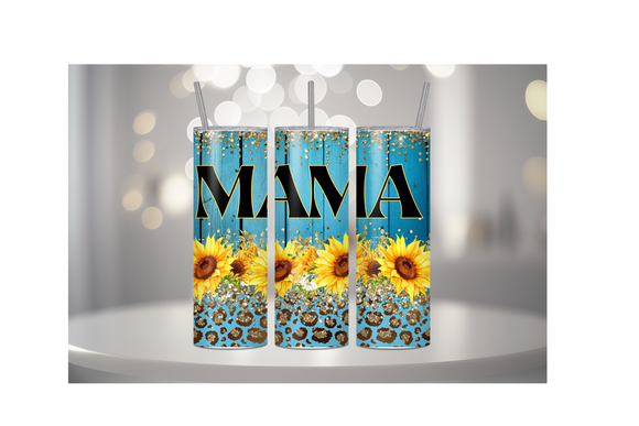 MAMA SUNFLOWER ~ TUMBLER ~ WATER BOTTLE