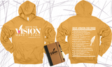 WRITE THE VISION ~ MAKE IT PLAIN ~ HABAKKUK 2:2-3 HOODIE SWEATSHIRT DESIGN 4 - STANDARD DECREE ON THE BACK