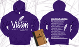 WRITE THE VISION ~ MAKE IT PLAIN ~ HABAKKUK 2:2-3 HOODIE SWEATSHIRT DESIGN 3 - STANDARD DECREE ON THE BACK