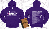 WRITE THE VISION ~ MAKE IT PLAIN ~ HABAKKUK 2:2-3 HOODIE SWEATSHIRT DESIGN 4 - STANDARD DECREE ON THE BACK