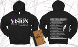 WRITE THE VISION ~ MAKE IT PLAIN ~ HABAKKUK 2:2-3 HOODIE SWEATSHIRT DESIGN 4 - STANDARD DECREE ON THE BACK