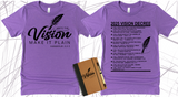 WRITE THE VISION ~ MAKE IT PLAIN ~ HABAKKUK 2:2-3 TEE DESIGN 1 - STANDARD DECREE ON THE BACK