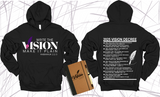 WRITE THE VISION ~ MAKE IT PLAIN ~ HABAKKUK 2:2-3 HOODIE SWEATSHIRT DESIGN 4 - STANDARD DECREE ON THE BACK