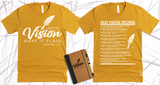 WRITE THE VISION ~ MAKE IT PLAIN ~ HABAKKUK 2:2-3 TEE DESIGN 1 - STANDARD DECREE ON THE BACK