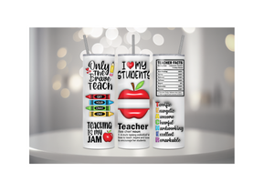 I LOVE MY STUDENTS - TEACHER FACTS - TUMBLER~ WATER BOTTLE