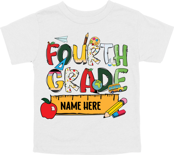 FOURTH GRADE RULER - CUSTOMIZE NAME IN THE COMMENT SECTION