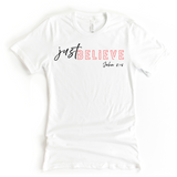 Just Believe John 3:16 - Grace Script Tees
