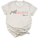 Just Believe John 3:16 - Grace Script Tees