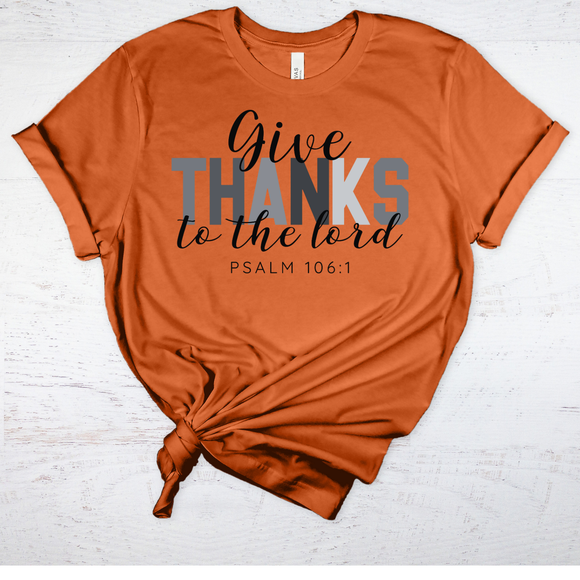 ** NOVEMBER 2024 THEME** GIVE THANKS TO THE LORD - PSALMS 106:1