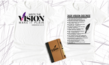 WRITE THE VISION ~ MAKE IT PLAIN ~ HABAKKUK 2:2-3 TEE  - DESIGN 4 - STANDARD DECREE ON THE BACK