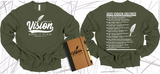 WRITE THE VISION ~ MAKE IT PLAIN ~ HABAKKUK 2:2-3 SWEATSHIRT DESIGN 2 - STANDARD DECREE ON THE BACK