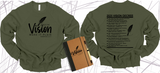 WRITE THE VISION ~ MAKE IT PLAIN ~ HABAKKUK 2:2-3 SWEATSHIRT DESIGN 3 - STANDARD DECREE ON THE BACK