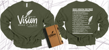 WRITE THE VISION ~ MAKE IT PLAIN ~ HABAKKUK 2:2-3 SWEATSHIRT DESIGN 3 - STANDARD DECREE ON THE BACK