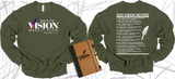 WRITE THE VISION ~ MAKE IT PLAIN ~ HABAKKUK 2:2-3 SWEATSHIRT DESIGN 4 - STANDARD DECREE ON THE BACK