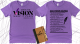 WRITE THE VISION ~ MAKE IT PLAIN ~ HABAKKUK 2:2-3 TEE  - DESIGN 4 - STANDARD DECREE ON THE BACK