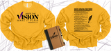 WRITE THE VISION ~ MAKE IT PLAIN ~ HABAKKUK 2:2-3 SWEATSHIRT DESIGN 4 - STANDARD DECREE ON THE BACK