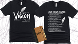 WRITE THE VISION ~ MAKE IT PLAIN ~ HABAKKUK 2:2-3 TEE  - DESIGN 3 - STANDARD DECREE ON THE BACK